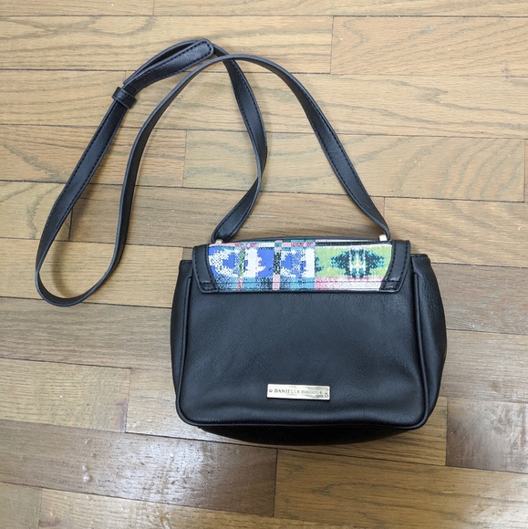 Danielle Nicole Black Crossbody Colorful Design - Picture 4 of 7